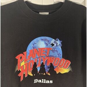 Vintage Planet Hollywood Dallas Black Shirt‎ Size XL Men's Cowboys